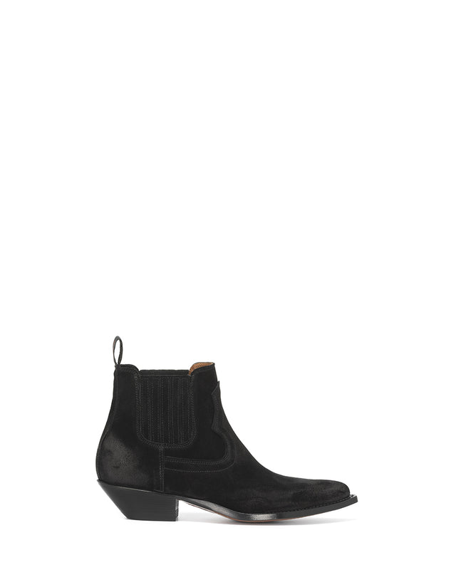 HIDALGO Men's Ankle Boots in Black Suede Oil