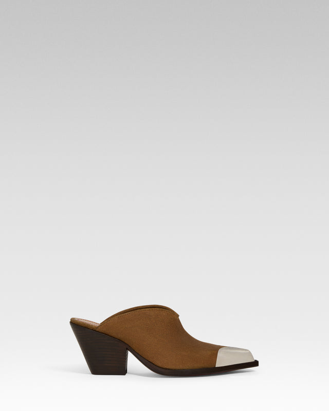 MAYA METAL Woman's Low Boots in Biscuit Crusted Suede