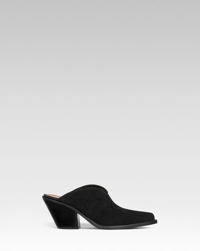 MAYA Woman's Low Boots in Black Crusted Suede