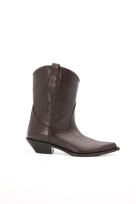 FRISCO Woman's Ankle Boots in Coffee Vitello Nappato