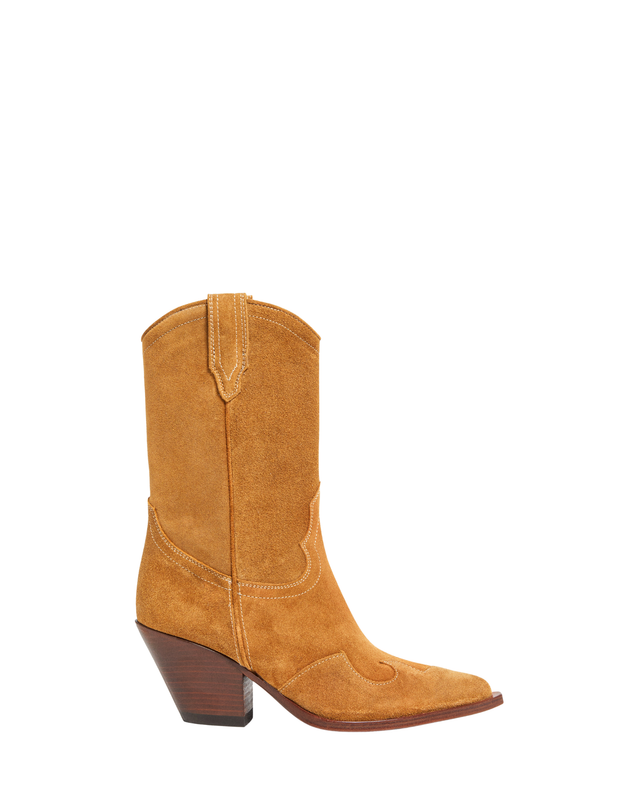 SANTA CLARA Women's Ankle Boots in Camel Suede