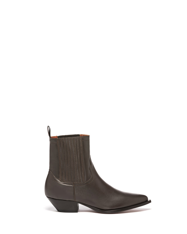 HIDALGO Men's Ankle Boots in Brown Calfskin