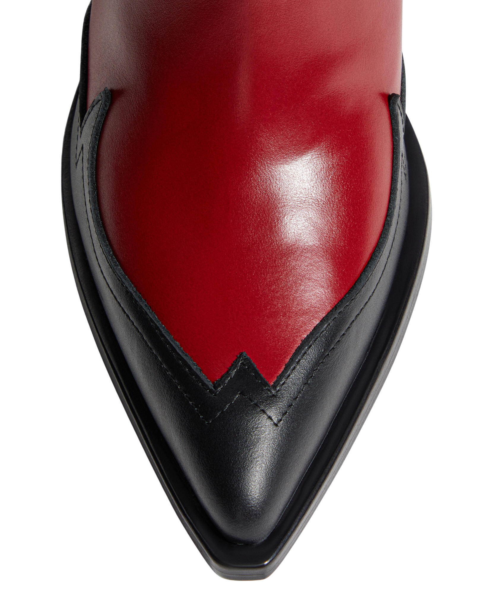 ANGEL FIRE Women's Cowboy Boots in Black & Red Calf | Ayers Natural