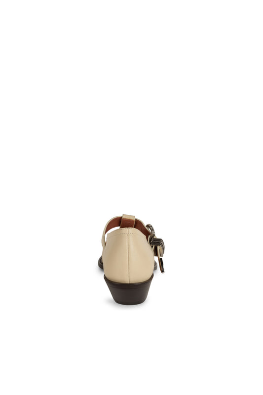 BANDIDO Woman's Low Boots in Off White Brushed Calf