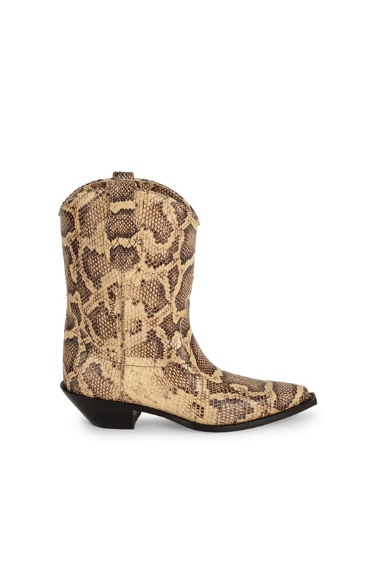 FRISCO  Woman's Ankle Boots in Ivory Printed Python
