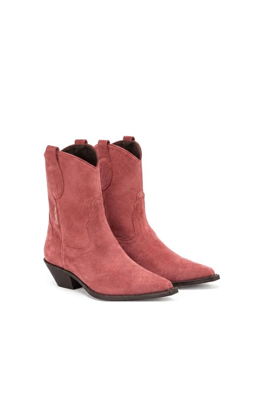 FRISCO  Woman's Ankle Boots in Rusty Brown Crusted Suede
