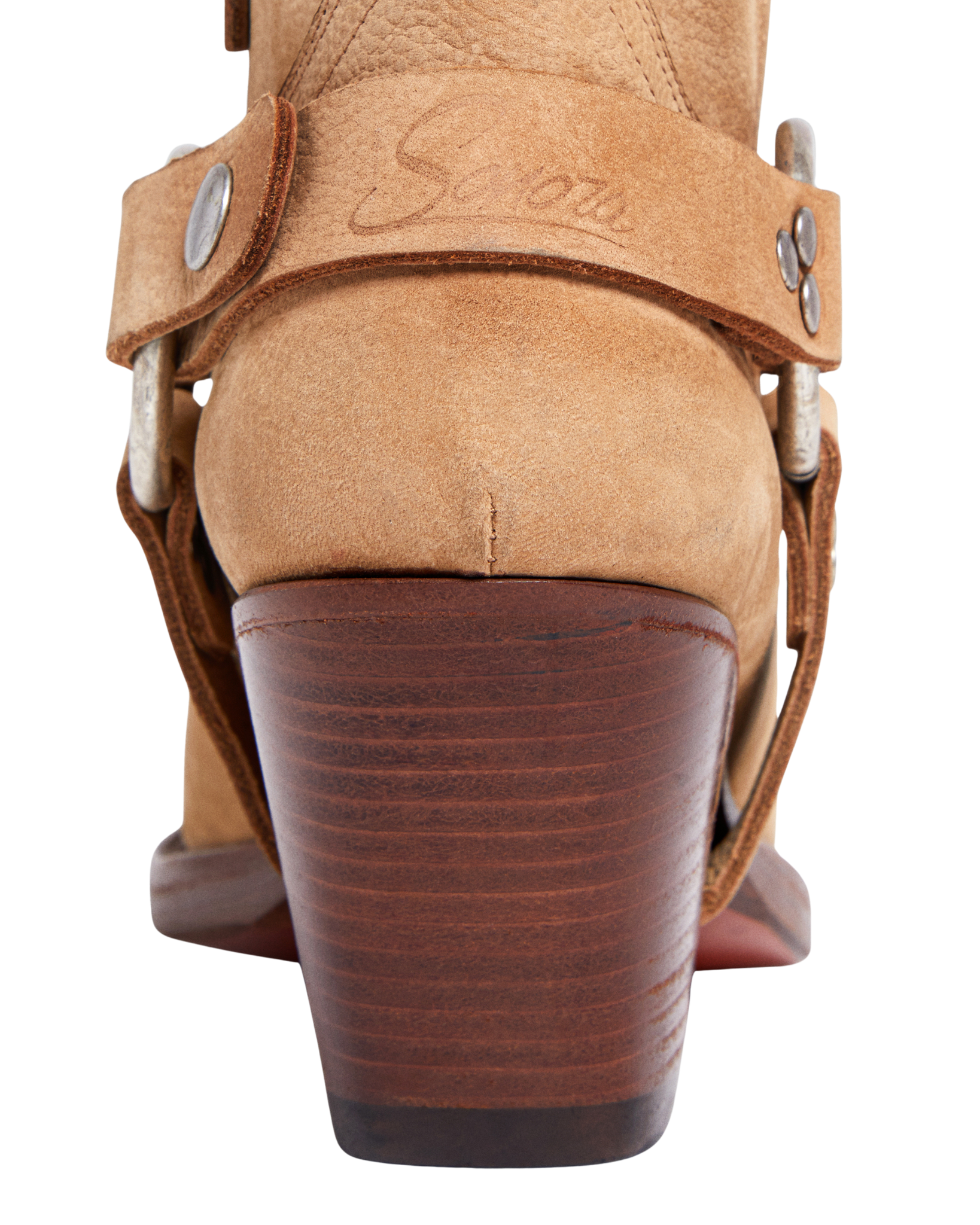 JALAPENO BELT Women's Ankle Boots in Desert Nabuk | Leather Harness