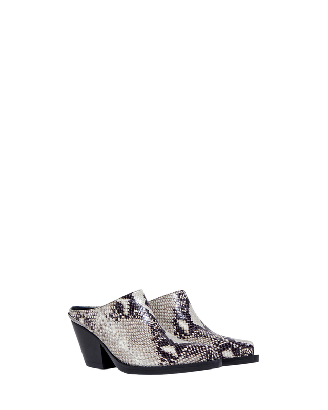 LEON Women's  Sabot in Natural Printed Python