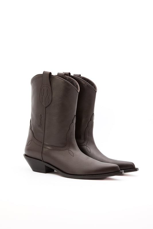 FRISCO  Woman's Ankle Boots in Coffee Vitello Nappato