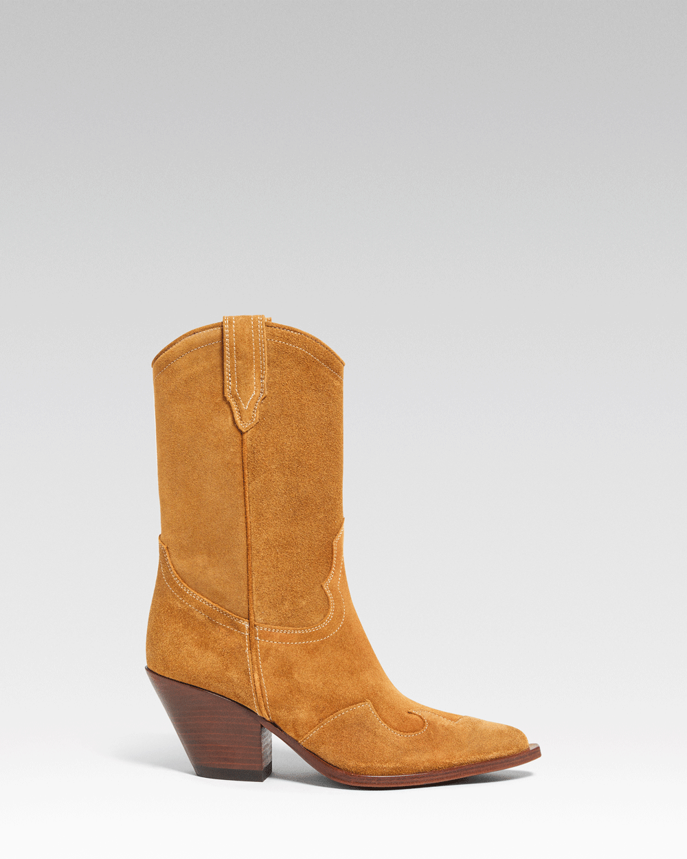 SANTA CLARA Women's Ankle Boots in Camel Suede
