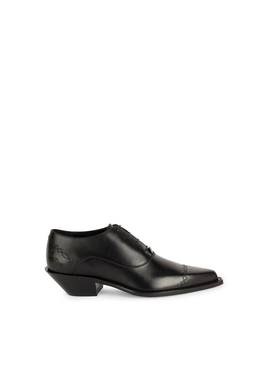 TEQUILA Woman's Low Boots in Black Vitello Nappato