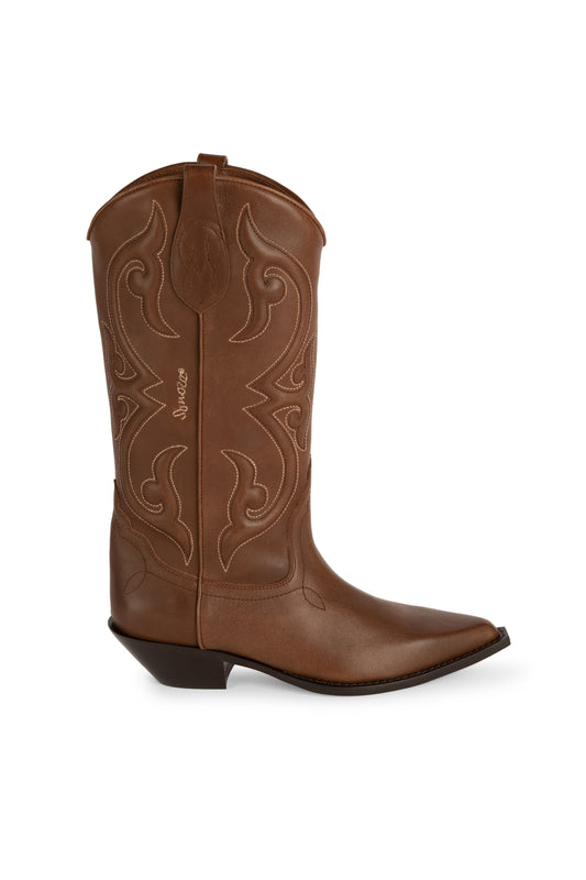 YUMA Woman's Cowboy Boots in Tobacco Vitello Nappato
