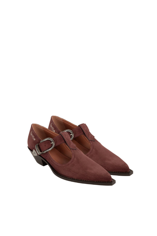BANDIDO Woman's Low Boots in Melanzana Crusted Suede