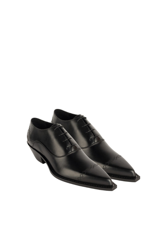 TEQUILA Woman's Low Boots in Black Vitello Nappato