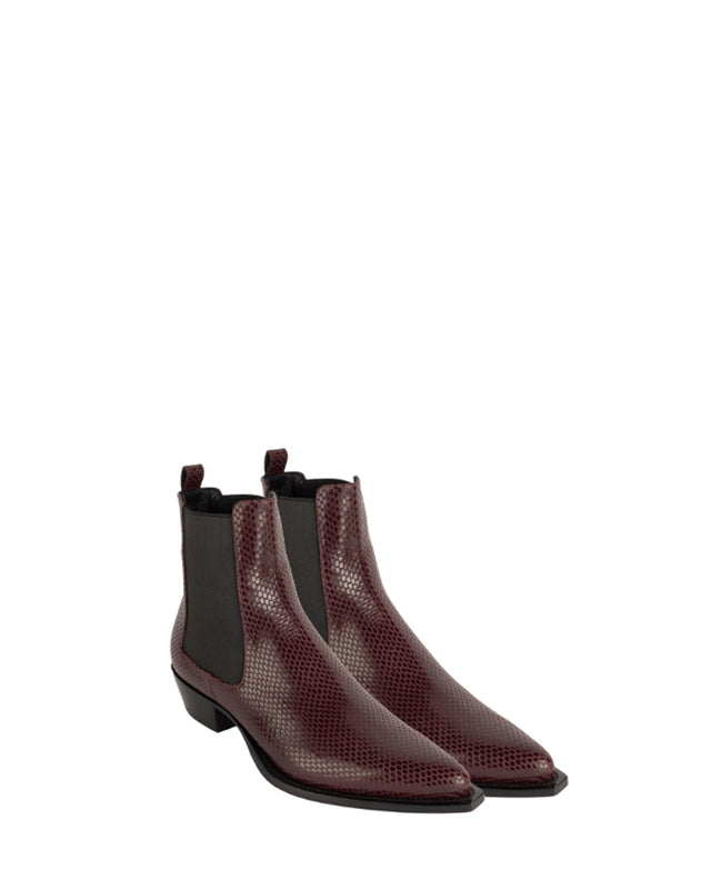 Hermano Men's Ankle Boots in Salsa Phyton