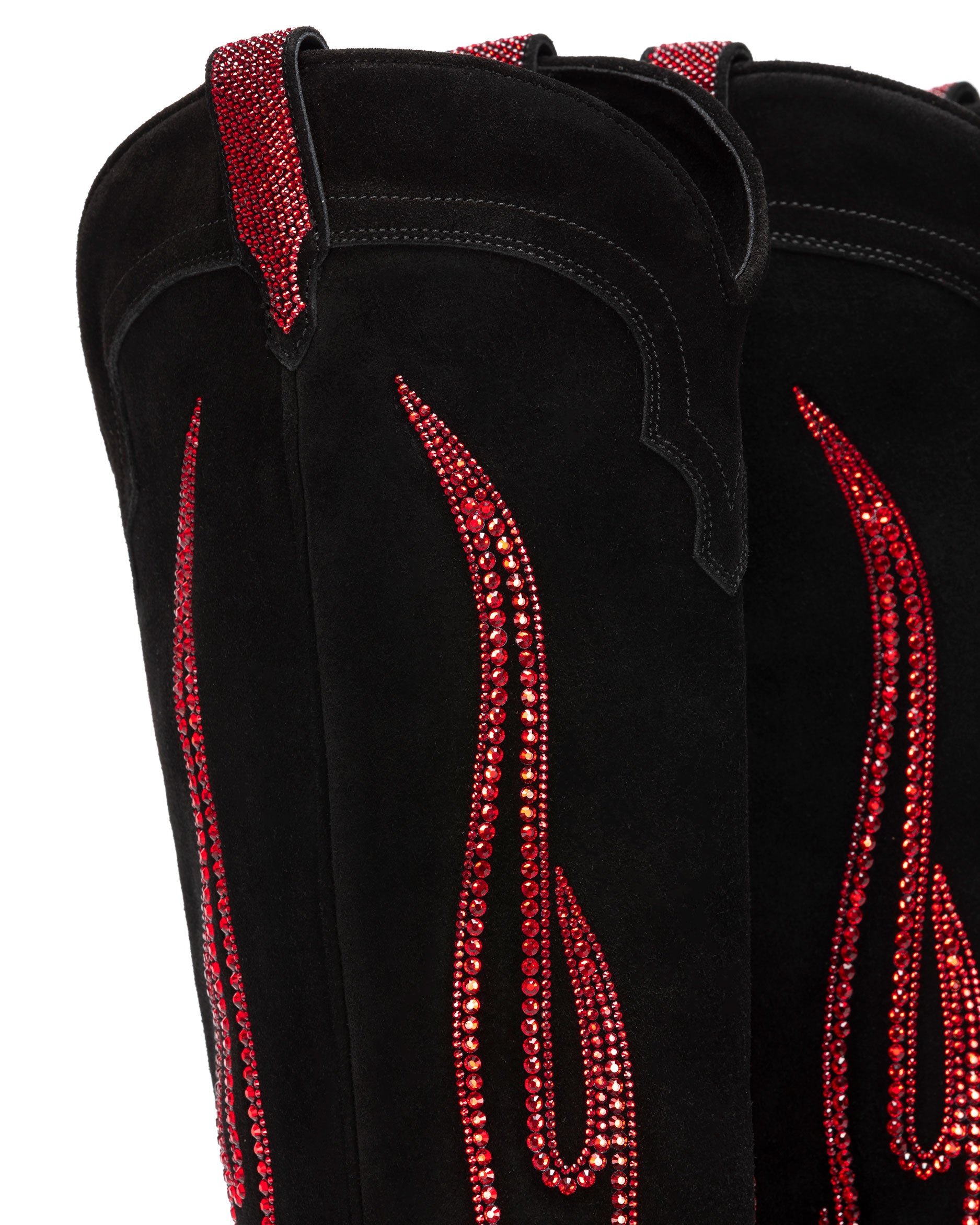     HERMOSA-90-Women_s-Over-The-Knee-Boots-in-Black-Suede-with-Red-Swarovski-Crystals_04_Detail