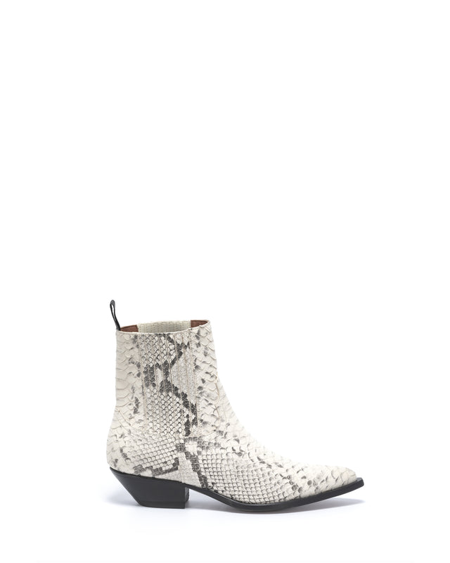 HIDALGO Women's Ankle Boots in Grey Printed Python